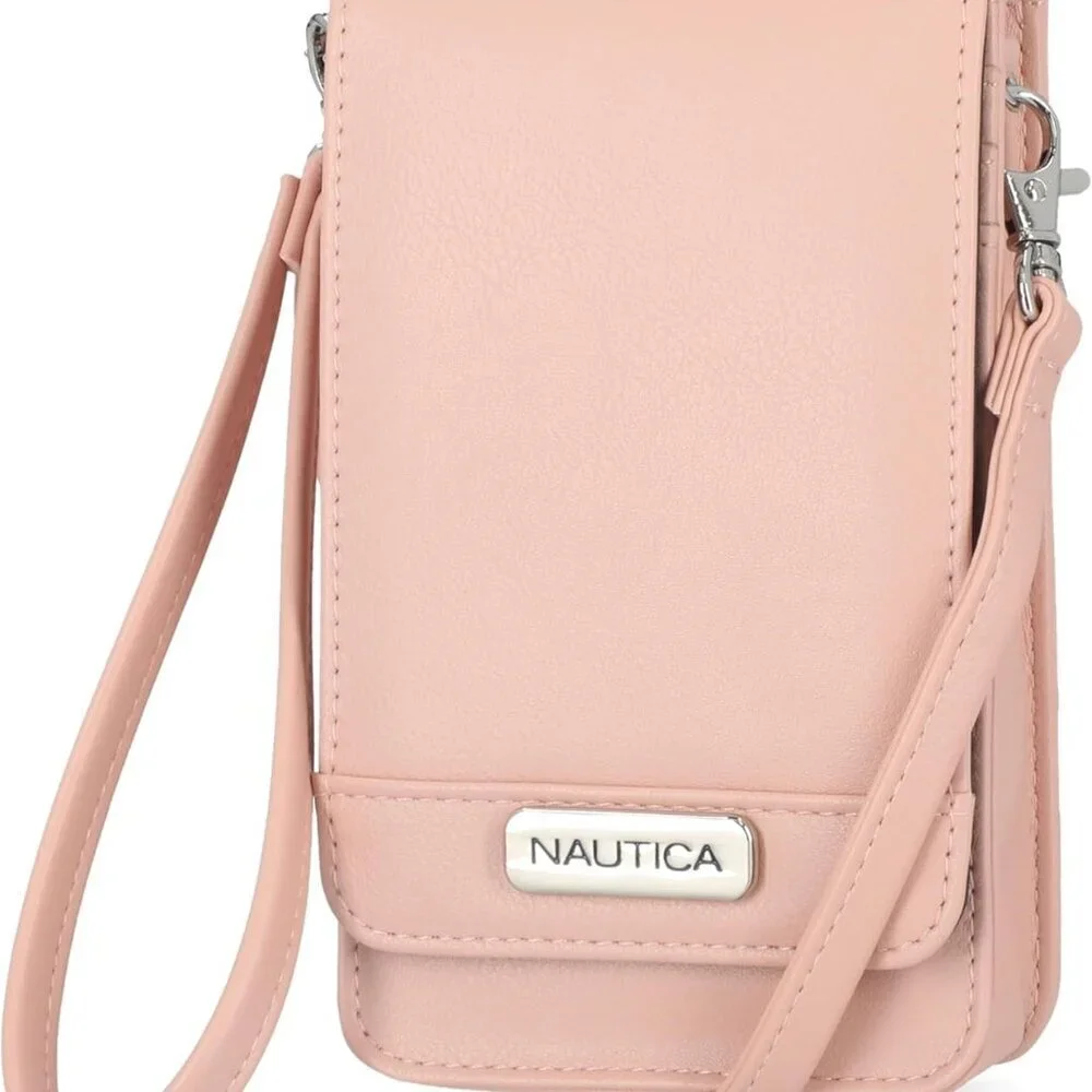 Vegan Leather Crossbody Bag Women RFID Wallet Phone Holder Travel Purse